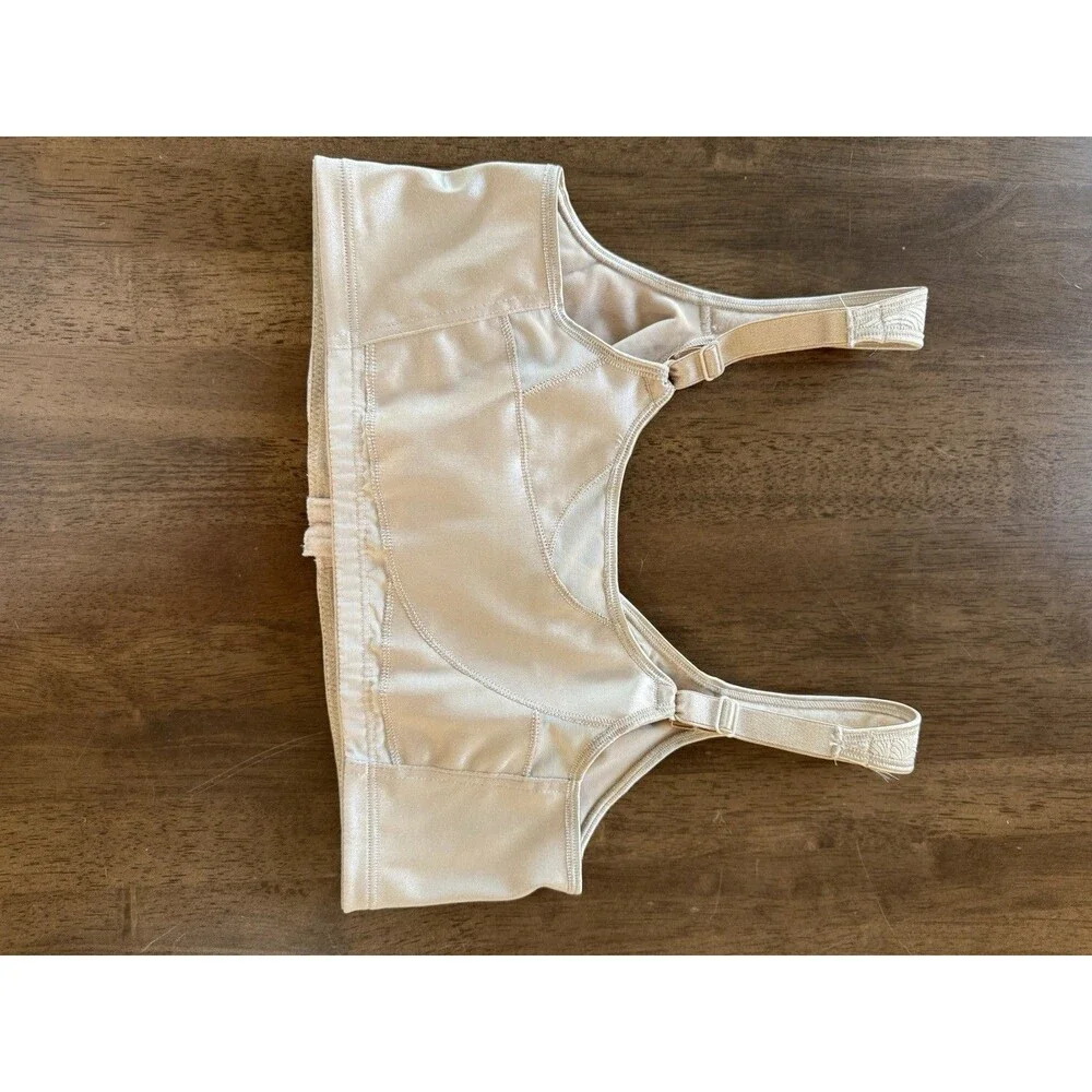 Playtex 18 Hour Front Close Wire-Free Bra 4695 Beige Nude 38D Comfort Support